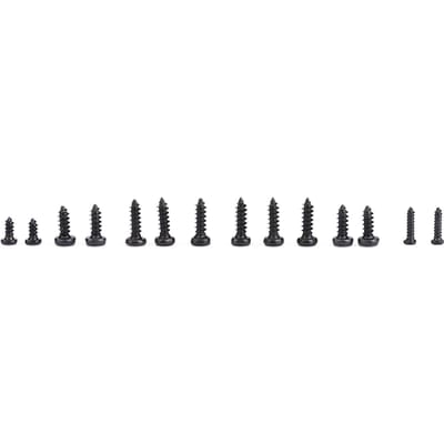 Assortiment de 1 000 petites vis autotaraudeuses à tête cruciforme M1, M1.2, M1.4, M1.7 noir