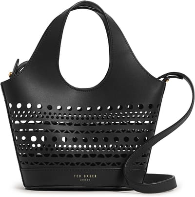 Ted Baker handtas schoudertas Laurnna Small Laser Cut Tote Bag Black zwart