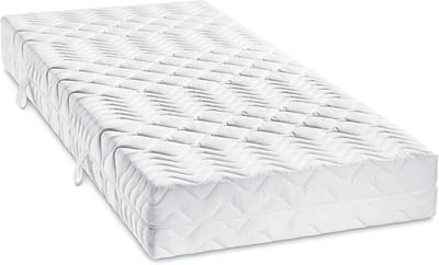 Bodyprotect 100 x 200 cm duo comfortschuimmatras Prinz | Orthopedisch keermatras met hardheidsgraad 2 en 3 | 7 zones | premium visco schuim topper | Afneembare hoes van microvezel, wasbaar op 60 graden | 100 x 200 x 22 cm | Wit