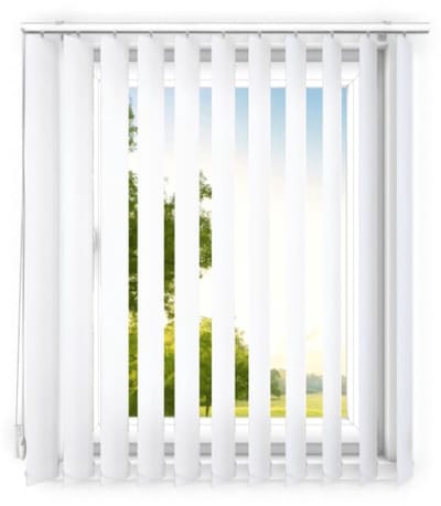 time4blinds - verticale lamellen - lamellen voor kantoorwerkplekken en voor thuis - Slaapkamer Jaloezieën - Keuken Jaloezieën - 80x120 cm - Klassiek wit