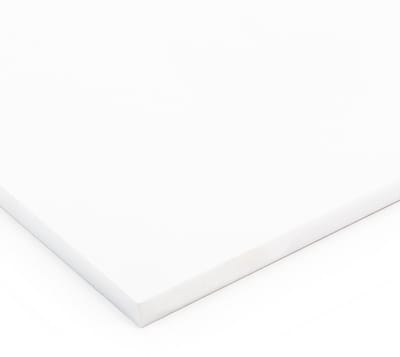 Rubbermagazijn - PTFE plaat - Wit - Afmeting 600x600mm - Dikte 10mm - Kunststof plaat - CNC - Frezen - Waterjet -