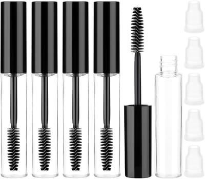 Dailygoods - Lege Mascara Tubes - Navulbare Cosmetische Flesjes - Handig voor Reizen - Transparante Container - Perfect voor Dames - 5 Stuks