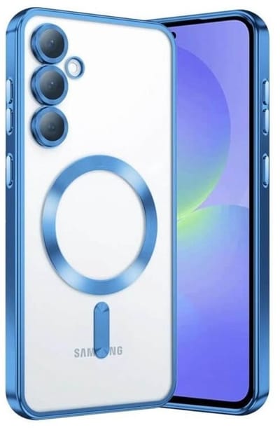 Hoesje Geschikt voor Samsung A26 Hoesje Blauw - Geschikt voor MagSafeTelefoonhoesje - soft siliconen Backcover