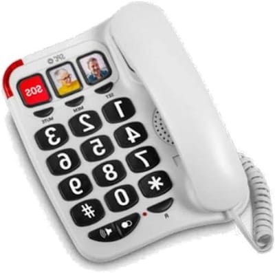 Vaste Telefoon - Seniorentelefoon - Makkelijk Bellen - Extra Luid Geluid - Grote Knoppen - Wit
