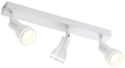 NETTLIFE Opbouwspot GU10 - L 42cm - wit - 3-Lichts - rechthoekig - Moderne Plafondlamp - 355° draaibaar Plafondspot - creatief ontwerp Lampkap - voor Slaafkamer | Kantoor | Woonkamer - Max.25W-excl. lichtbron
