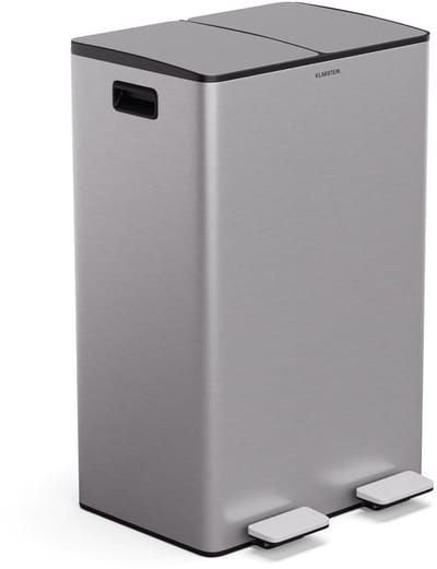 Moderne keukenvuilnisemmer met 2 compartimenten en compostbak - 60 liter afvalscheiding
