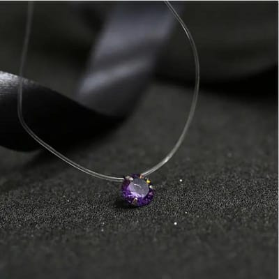 Mode Glanzende Kristallen Ketting Zirconia Hanger Transparante Vislijn Onzichtbare Dames Ketting Sieraden Sleutelbeenketting Choker
