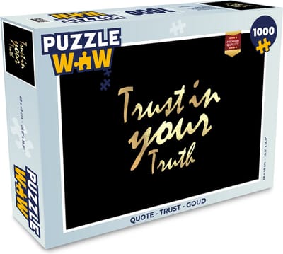 Puzzel Quote - Trust - Goud - Legpuzzel - Puzzel 1000 stukjes volwassenen