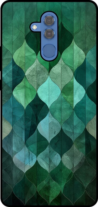 Smartphonica Telefoonhoesje Geschikt voor Huawei Mate 20 Lite met groene bladeren opdruk - TPU backcover case green leafs design geschikt voor Huawei Mate 20 Lite