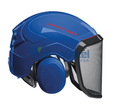 Protos helm vizier & oordop blauw