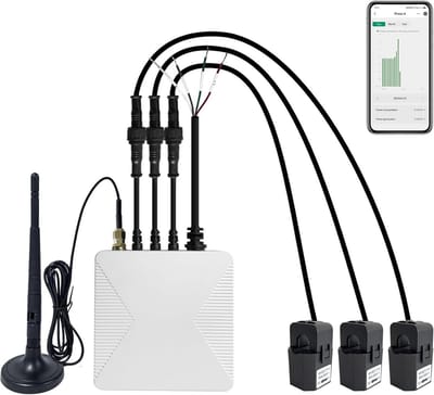 Bi-directionele energiemonitor 3 x 200 A met Wi-Fi en Tuya