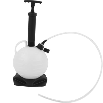 Extracteur d'huile manuel sous vide 6 L, pompe à fluide en plastique pour automobile, moto, tondeuse à gazon white