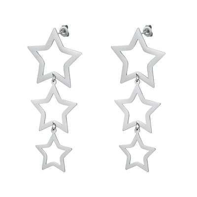 Last Christmas oorbellen  - zilver - Stainless steel - Nikkel vrij - waterproof - zirkonia - party - feestdagen - heart - hart - kerst - glitter - statement