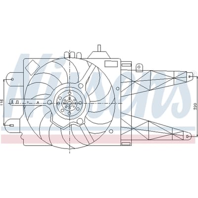 Koelventilatorwiel, motorkoeling NISSENS 85158