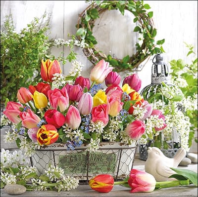 Ambiente Easter papieren servetten - Spring bouquet