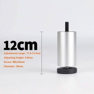 4 STKS Verstelbare Meubelpoten M8 Aluminiumlegering Tafelpoten Voor TV-meubel, Kledingkast, Verhoogde Koelkast Wasmachine Voeten