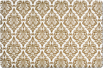 Zeller tafel placemats - barok print - goud - 43,5 x 28,5 cm - Vintage onderleggers
