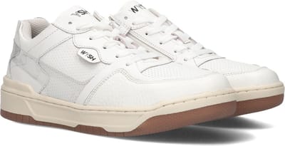 Wysh Asa Sneakers Meisjes - Leren Sneaker - Wit - Maat 28