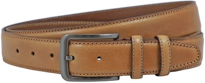 Houtkamp Luxe Heren Riem Volnerf Leer Licht Cognac - Nette Broekriem - Pantalon Riem - 3.5 cm - Echt Leer - Lengte totaal 100 cm / Riemmaat 85