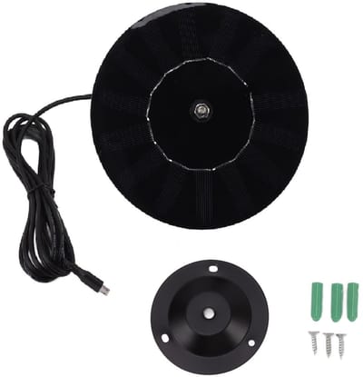 Zonnepaneel Buitencamera - 10W Waterdicht - Ronde Vorm - Efficiënte Conversie - Voor Buitenbeveiligingscamera - LED-licht
