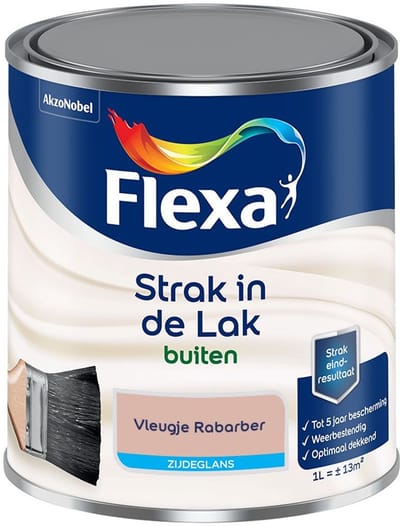 Flexa - Strak In De Lak Buitenlak Zijdeglans - Vleugje Rabarber - Mengverf - 1 L