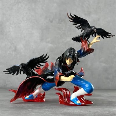 Naruto Anime Subduction Itachi Uchiha Actiefiguur Raven Itachi PVC Figuur Verzamelspeelgoed voor Kinderen Cadeau Perfect Cadeau gray