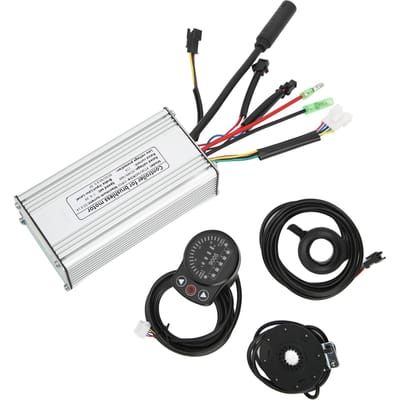 Contrôleur de Vélo Électrique Système de Contrôle à Onde Carrée 22A Kit Complet pour Moteur 500W LED900S white