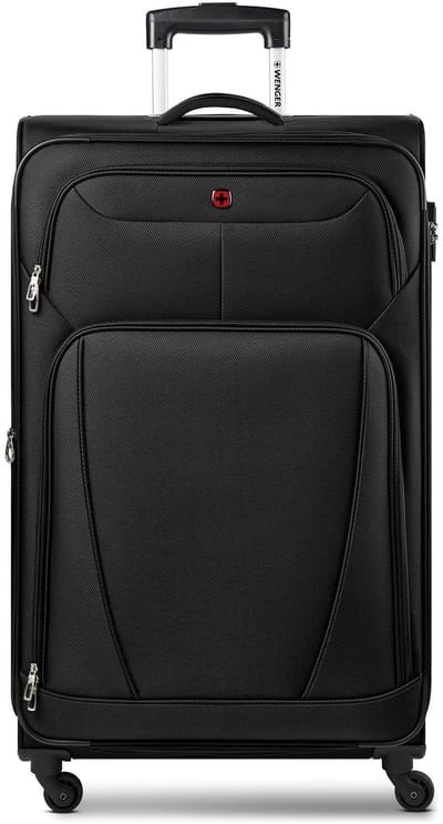 Wenger Beaumont Trolley met 4 wielen XL 87 cm, speciale maat met uitbreidingsplooi - Zachte bagage - Combinatieslot - black