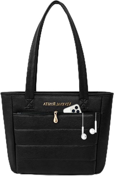 Grote Waterdichte Leren Shopper Tas voor Vrouwen, Ideaal als Schoudertas, Handtas voor Kantoor en School