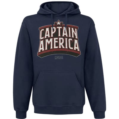 Captain America - Disney Trui met capuchon - Capiain America Arch - S tot L - voor Mannen - navy