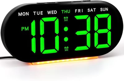 Digitale Wekker met Dubbel Alarm, Instelbare Helderheid en Temperatuurweergave