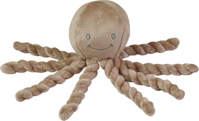 Nattou LAPIDOU Knuffel - Octopus - 22 cm - Mokka