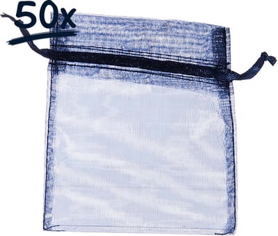 50 organza zakjes (8x10)cm met trekkkoord cadeauzakjes caseautasje snoepzakje bruiloft bedankje weggeefgeschenk feestartikel knutsel hobby versiering feestdecoratie