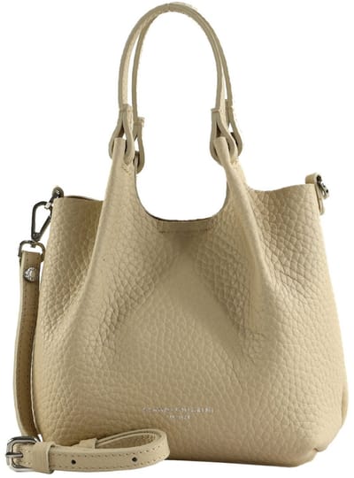 GIANNI CHIARINI Leren handtas schoudertas Dua Handbag Alabaster crème