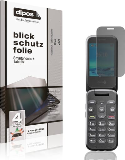 dipos – Matte Privacy Screenprotector geschikt voor Doro 2800 | Anti-Spy Beschermfolie