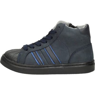 KEQ Jongens veterschoenen Veterschoenen Hoog - Blauw - Maat 24
