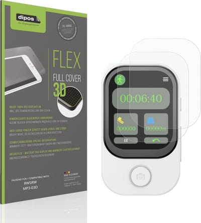 dipos FLEX – 2x Matte Screenprotector geschikt voor RWSRW MP3-03D | Volledige Schermbescherming | Case-Friendly
