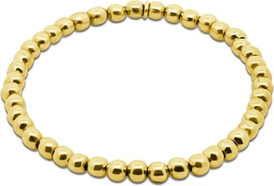 CO88 Collection - 8CB-91343 - stalen kralenarmband vrouwen - 5 mm - goudkleurig