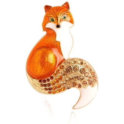 Strass Emaille Vos Broches Voor Vrouwen Animal Party Causale Broche Pins Geschenken
