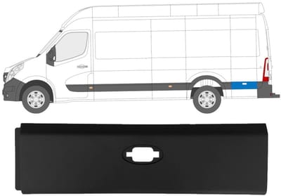 Zijlijst sierlijst voor Opel Movano 2010-2021 / Links