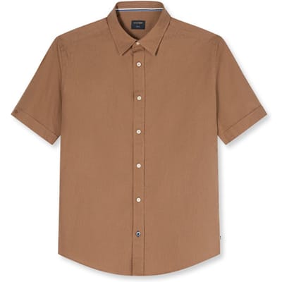 OLYMP Casual Overhemd, Regular Fit, Kent, Bruin