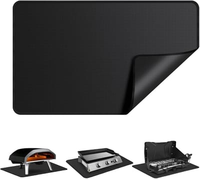 Famanu - Zwarte Beschermingsmat met Drievoudige Laag en Vloeibare Silicone Coating voor Keuken (60x40cm)