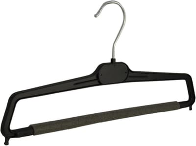 De Kledinghanger Gigant - Broekhanger - Volwassenen - PP36 - 50 Stuks - Kunststof - Zwart - Anti-slip Schuim - Broeklat - 38 cm - Pantalonhanger - Kledinghanger - Kleerhanger - PP-Serie (PP36/S_00/50)