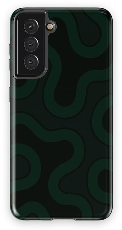 DripCase Motion Flow Tough Hoesje Samsung Galaxy S21 | Backcover met Mag | Trendy Design | Valbescherming | Dark Drift