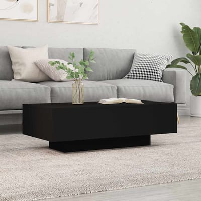 vidaXL - Salontafel - 100x49,5x31 - cm - bewerkt - hout - zwart