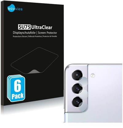 Savvies - Screenprotector voor Samsung Galaxy S21 5G (ALLEEN Camera Lens) - Folie Beschermfolie transparant 6 Stuks