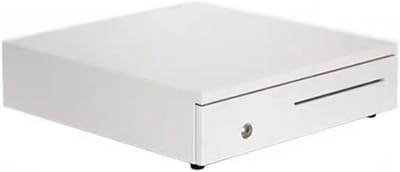 Vierkante Geldlade - Kassalade Spaarpot - Veilige Opberging - Volledig Uitneembaar - 40.5 x 42 x 10 cm - Wit