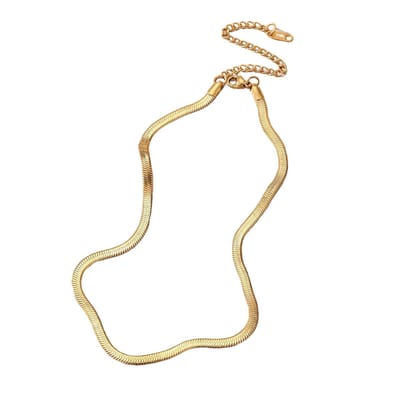Marama - ketting Valentina Goud - platte damesketting - collier - cadeau dames - nikkelvrij