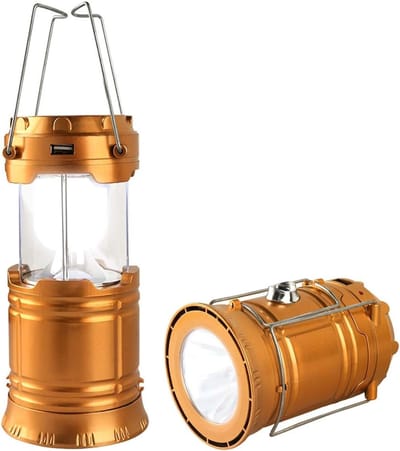 Solar Campinglamp - Oplaadbare LED Lantaarn & Zaklamp - 300LM - Voor Outdoor/Noodgevallen - Inklapbaar