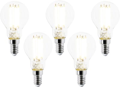 LUEDD Set van 5 E14 LED lamp P45 helder 2,2W 470 lm 2700K